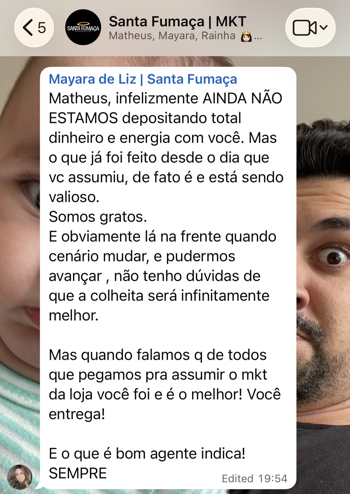 Depoimento Mayara de Liz — Santa Fumaça